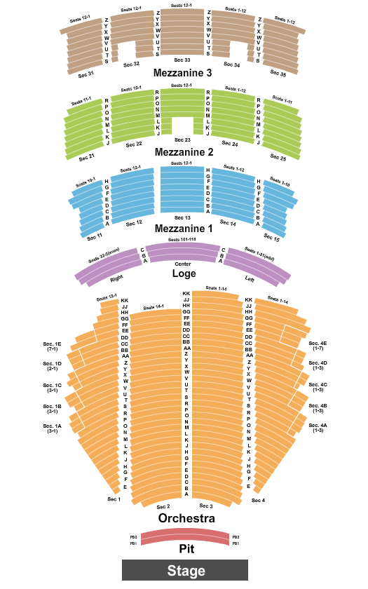 Paramount Theatre Riverdance Seating Chart